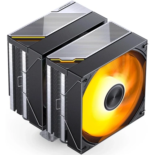 Кулер JONSBO CA80 Black LGA1851/1700/1200/115X/AM5/AM4 (TDP 260W, PWM, 120mm ARGB LED Fan + 120mm Black Fan, 6 тепловых трубок, медная база,
