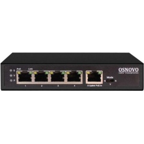 Коммутатор Osnovo (SW-8050/D) 5G 4PoE+ 85W неуправляемый
