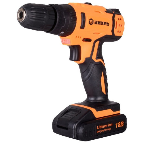 Дрель-шуруповерт аккумуляторная ударная Вихрь ДА-18Л-2кУ 72/14/17