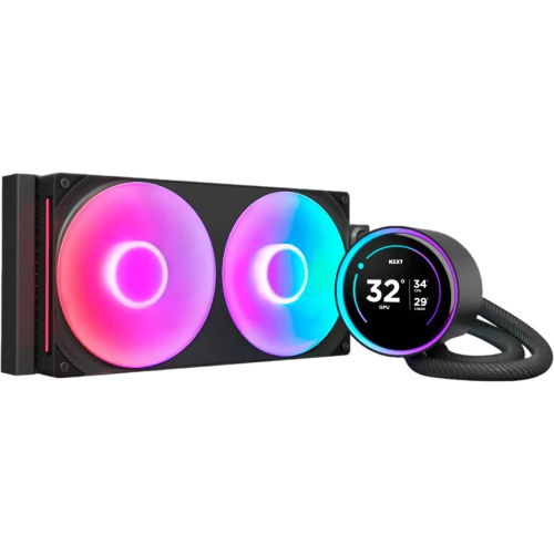СВО NZXT Kraken Elite 280 RGB (RL-KR28E-B2) (250W, 280mm, LED temp., Black/ Fans 2x140mm, 98.61)