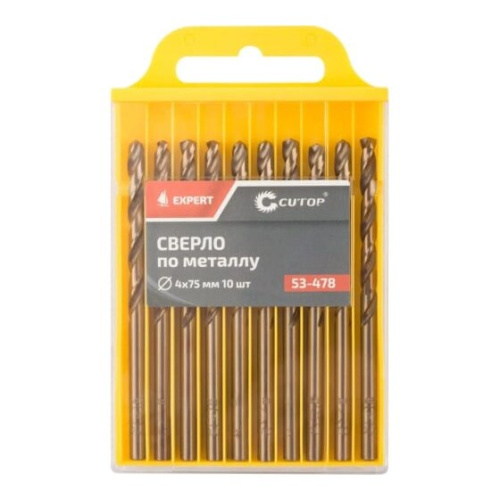 Сверло Cutop Expert 53-478 4*75 по металлу 10 шт Сверло Cutop Expert 53-478 4*75 по металлу 10 шт