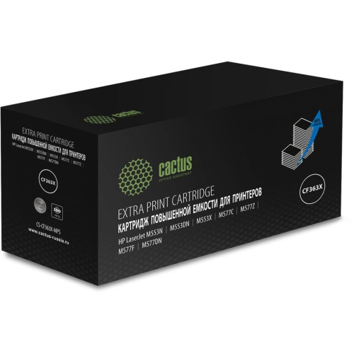 Картридж лазерный Cactus CS-CF363X-MPS пурпурный (18000стр.) для HP CLJ M552dn/M553dn/M553N/M553x