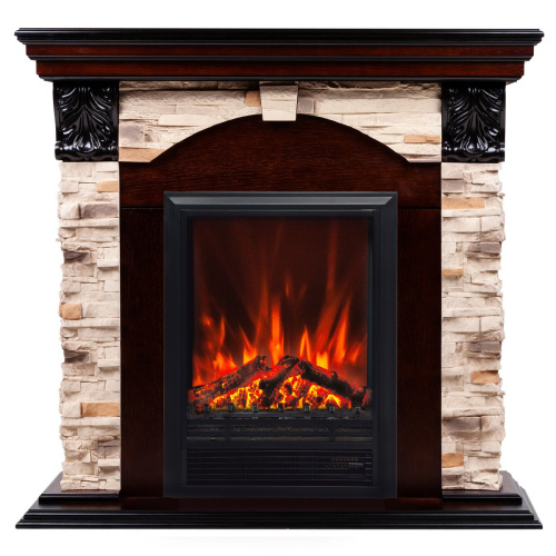 Электрокамин RealFlame Dublin Rock AO античный дуб с очагом Eugene