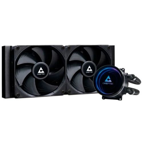 СВО Chieftec Iceberg 240 Dark CLC-240-BLK LGA1700/1200/115X/AM5/AM4 (TDP 300W, ARGB Pump, PWM, Dual Fan 120mm)
