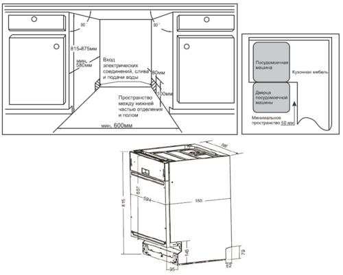 Встраиваемая посудомоечная машина Weissgauff BDW 6025 Infolight