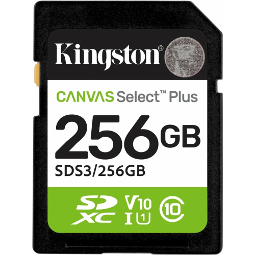 Карта памяти Kingston Canvas Select Plus SDS3/256GB SDXC 256GB V10 w/o adapter
