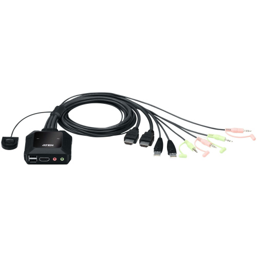 KVM-переключатель Aten CS22H-AT 2-Port USB 4K HDMI Cable KVM Switch KVM-переключатель Aten CS22H-AT 2-Port USB 4K HDMI Cable KVM Switch
