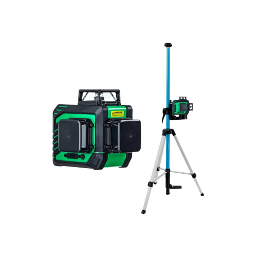 Лазерный уровень INSTRUMAX Greenliner 3-360 (IM0158) + штатив-штанга элевационный lp-300 в комплекте с треногой (3 м)