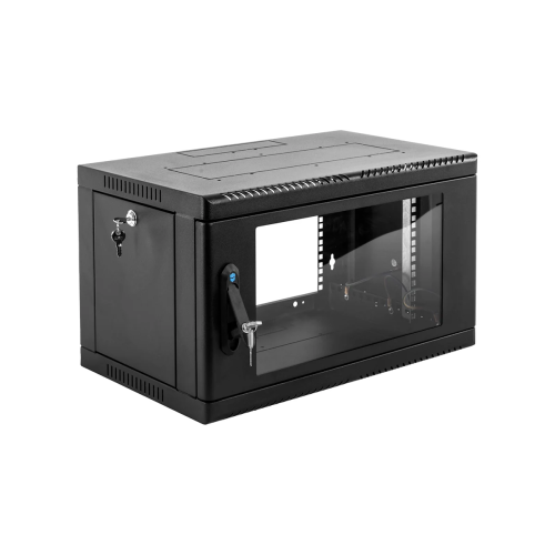 Шкаф коммутационный ЦМО ШРН-6.500-9005 настенный 6U 600x500мм черный
