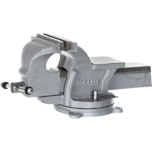 Тиски слесарные поворотные КОБАЛЬТ 248-986 наковальня, коробка