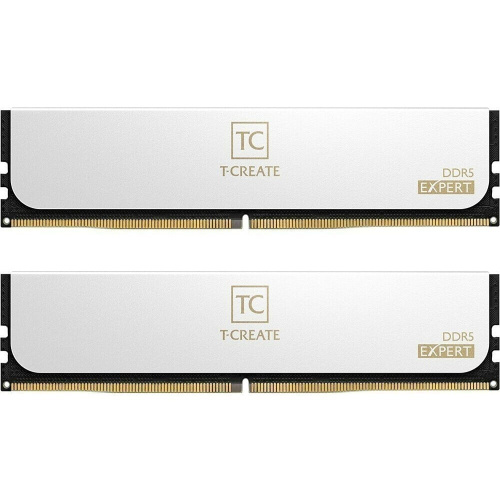 ОЗУ TEAMGROUP T-Create Expert 64GB (CTCWD564G6400HC34BDC01) (2x32GB) DDR5 6400MHz CL34 (34-44-44-84) 1.35V / White