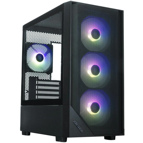 Корпус XASTRA A401M 4ARGB-V2 Black (A401M-V2-4FC12A) mATX/Mesh /ScrewlessTG+mesh panel/ 4x120mm ARGB PWM FC fans