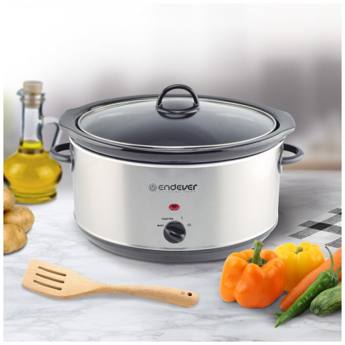 Медленноварка Endever Vita-112, серый/стальной