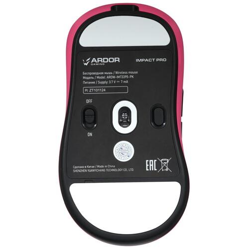 Мышь беспроводная/проводная ARDOR GAMING Impact PRO [ARDW-IMT3395-PK] розовый