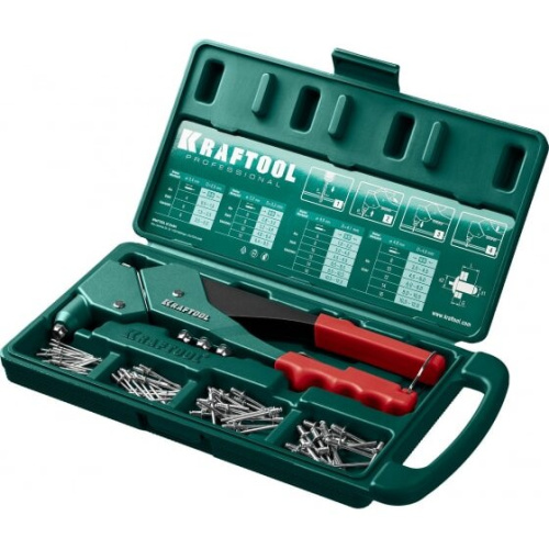 Заклепочник KRAFTOOL RX-7 (31176-H6 z01) поворотный 360град. в кейсе