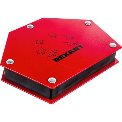 Магнитный угольник Rexant 12-4833 держатель для сварки на 6 углов усилие 34Кг Магнитный угольник Rexant 12-4833 держатель для сварки на 6 углов усилие 34Кг