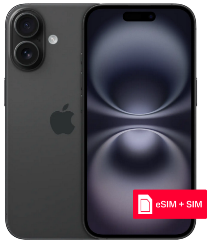 Смартфон Apple Iphone 16 128Gb Esim + Sim Черный