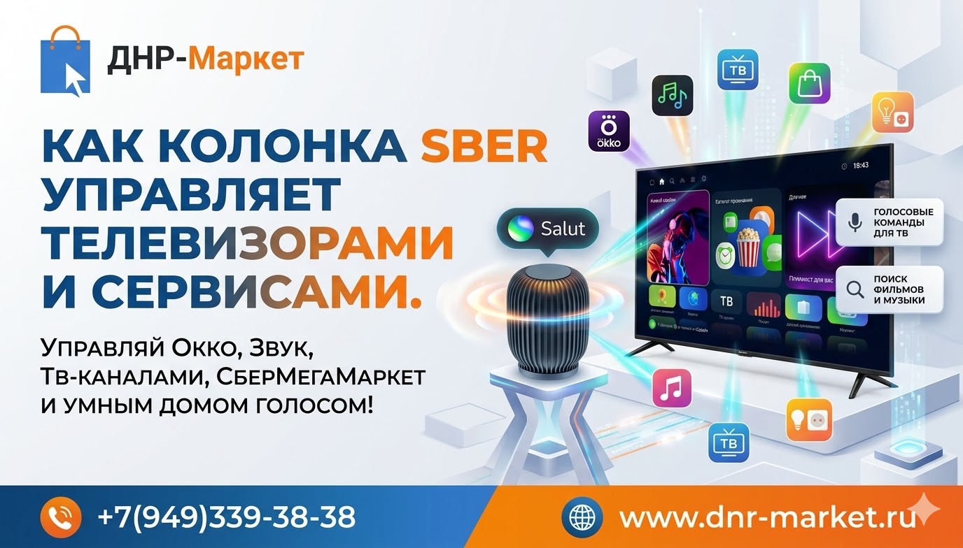Как колонка Sber управляет телевизорами и сервисами. Как колонка Sber управляет телевизорами и сервисами.