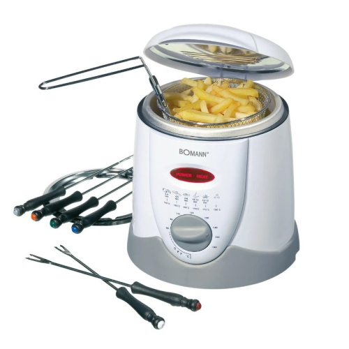 Фритюрница-фондю Bomann FFR 1290 CB weis-grau