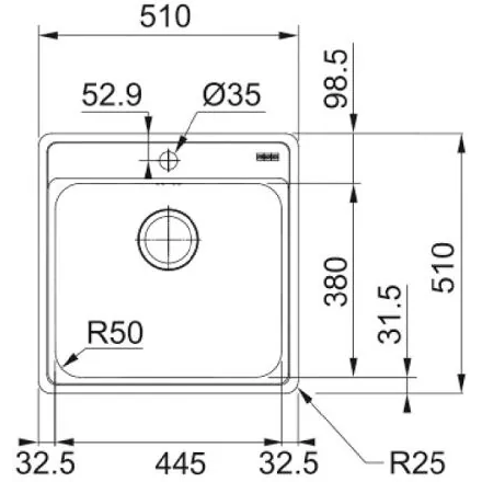 Мойка FRANKE BCX 610-51 TL 101.0689.942 нерж полир