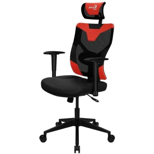 Кресло игровое Aerocool Guardian Champion Red черный/красный сиденье черный экокожа/сетка с подголов. крестов. нейлон