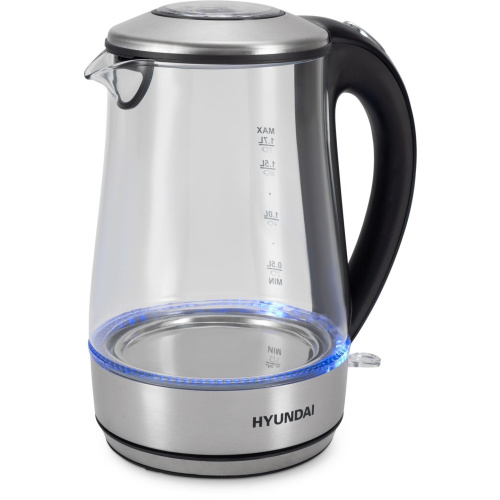 Электрочайник Hyundai HYK-G8406 1.7л. прозрачный/черный