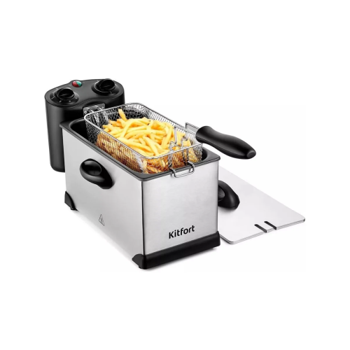 Фритюрница KitFort КТ-4052 серебристый/черный Фритюрница KitFort КТ-4052 серебристый/черный