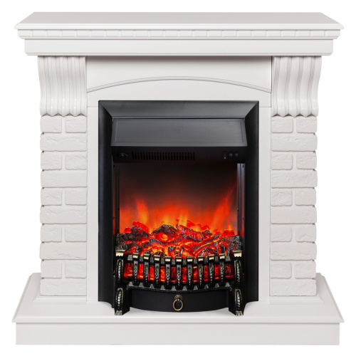 Электрокамин RealFlame Jazz WT белый с очагом Fobos Lux Black