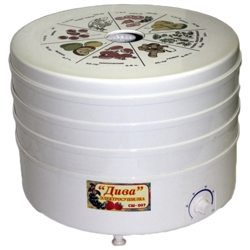 Сушка для фруктов и овощей Ротор Дива СШ-007-04 5под. цв.упаковка, белый