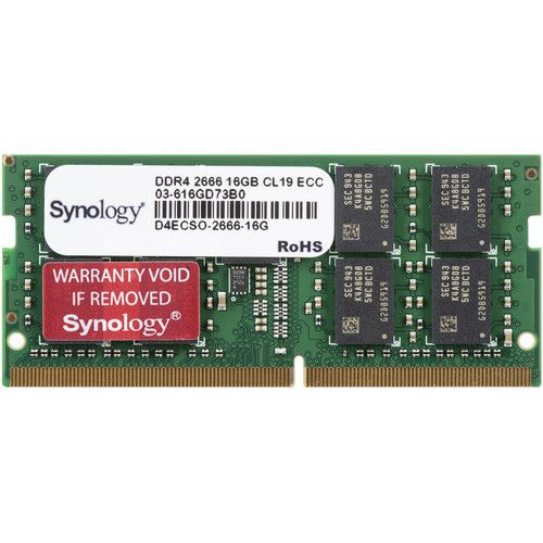 ОЗУ Synology (D4ECSO-2666-16G) 16GB DDR4-2666 SO-DIMM Module Kit (for expanding DVA3219, RS820+, RS820RP+)