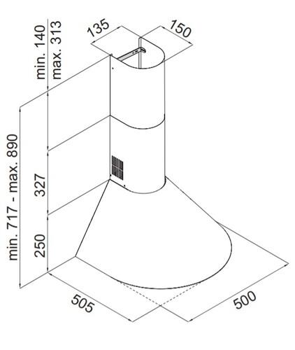 Вытяжка каминная Hansa OKC5111MWH белый