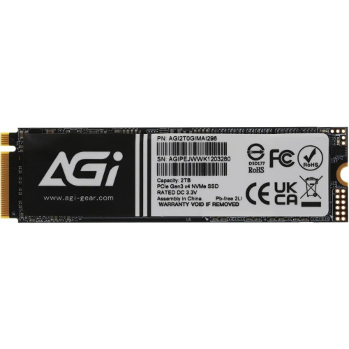 SSD AGI AI298 AGI2T0GIMAI298-CB M.2 PCIe 2TB Retail-Color Box