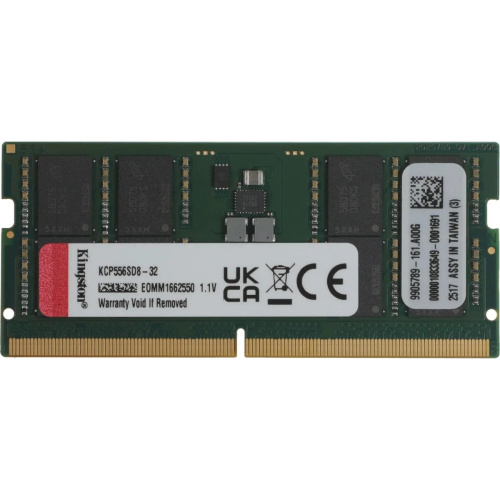 ОЗУ Kingston KCP556SD8-32 SO-DIMM DDR 5 DIMM 32Gb PC44800, 5600Mhz, CL46