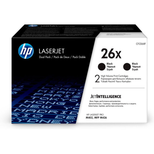 Картридж лазерный HP 26X CF226XD черный x2упак. (18000стр.) для HP LJ Pro M402/M426
