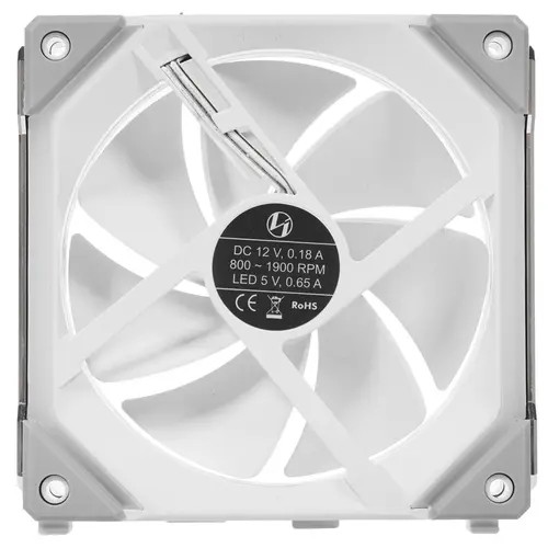 Вентилятор Lian Li UNI Fan SL120 White (G99.12UF1W.R0) /UF-SL120-1W/ 120x120x25мм (PWM, ARGB, 800-1900 об/мин, 31dBa)