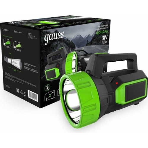 Прожектор Gauss GFL604 (GF604) черный 3Вт лам. светодиод. Прожектор Gauss GFL604 (GF604) черный 3Вт лам. светодиод.