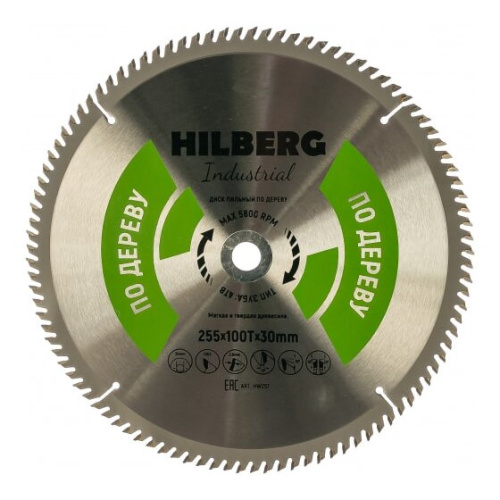 Диск пильный Hilberg Industrial HW257 255x30x100Т дерево
