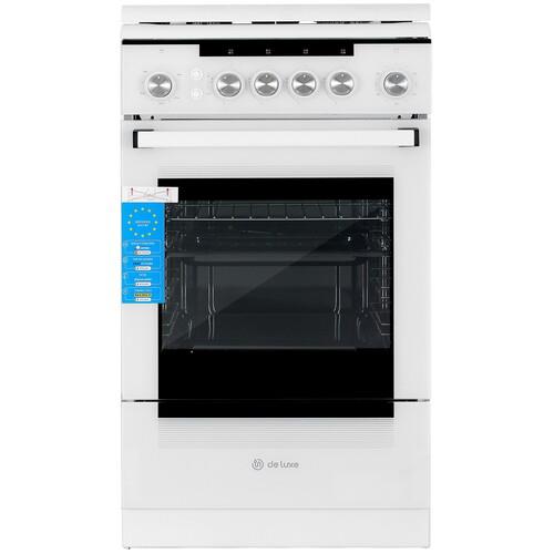 Газовая плита De Luxe 506040.23г (кр) ЧР белый