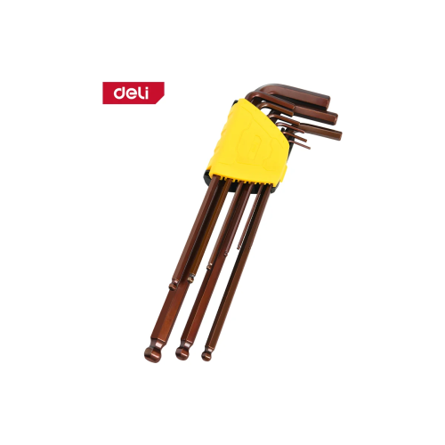 Набор ключей шестигранных Deli DL230809G 9 шт Набор ключей шестигранных Deli DL230809G 9 шт