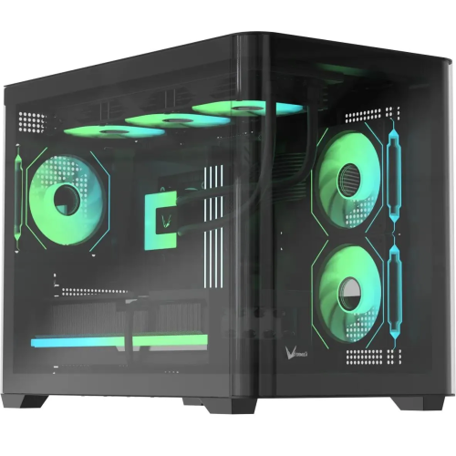 Корпус Formula Crystal U2M Floe, mATX, Mini-Tower, без БП, черный