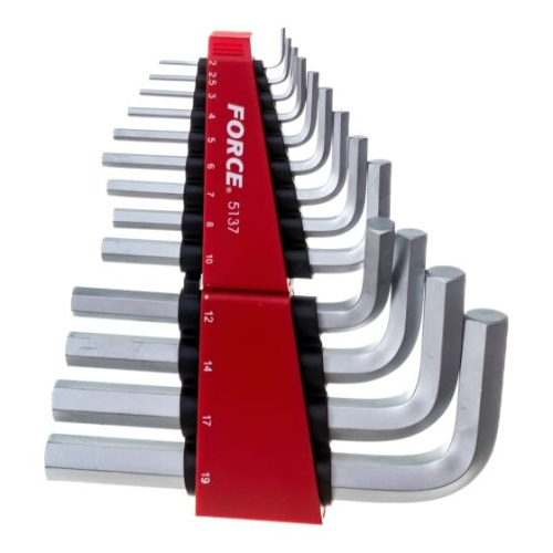 Набор ключей шестигранных FORCE 5137 Г-образн.2-19 мм, 13 предм.