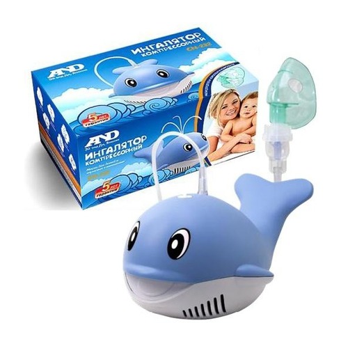 Ингалятор компрессорный A&D CN-232 белый/синий Ингалятор компрессорный A&D CN-232 белый/синий