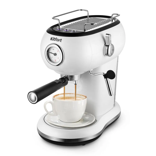 Кофеварка KitFort КТ-7219 белый