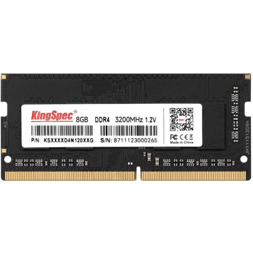 ОЗУ Kingspec KS3200D4N12008G DDR4 8Gb 3200MHz RTL PC3-12800 SO-DIMM 204-pin 1.35В