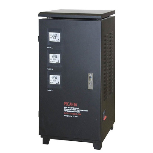 Стабилизатор напряжения Ресанта АСН-15000/3-ЭМ черный
