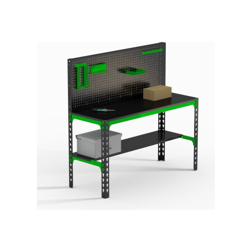 Стол металлический ООО Металекс Metalex SMMPRIA751050 750x1000x500 + перфопанель с комплектом аксессуаров