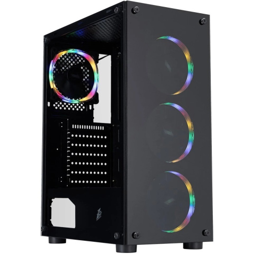 Корпус 1STPLAYER Fire Dancing V3-B (V3-B-BK-4FS1) / ATX / 4x120mm FRGB fans