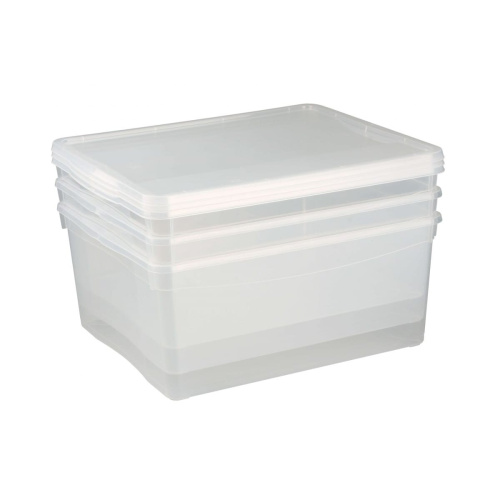 Комплект ящиков для хранения Econova 43126980122 18л, 400х335х170мм 3шт Бесцветный