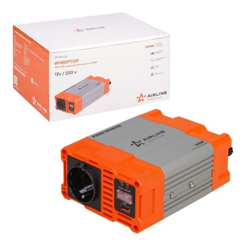 Инвертор Airline API-400-03 12В-220В 500Вт Инвертор Airline API-400-03 12В-220В 500Вт