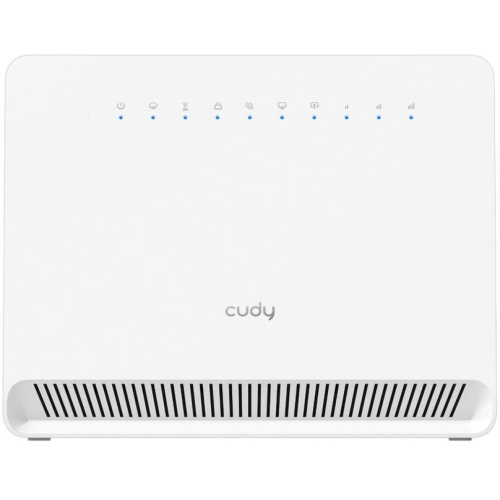 Модем CUDY N300 (LT400V) Wi-Fi 4G LTE-Cat4 VoLTE Router, build-in 4G LTE modem, 4 10/100M RJ45, 1 RJ11 Port, VoLTE, NanoSIM Slot, 300Mbps at 2.4GHz